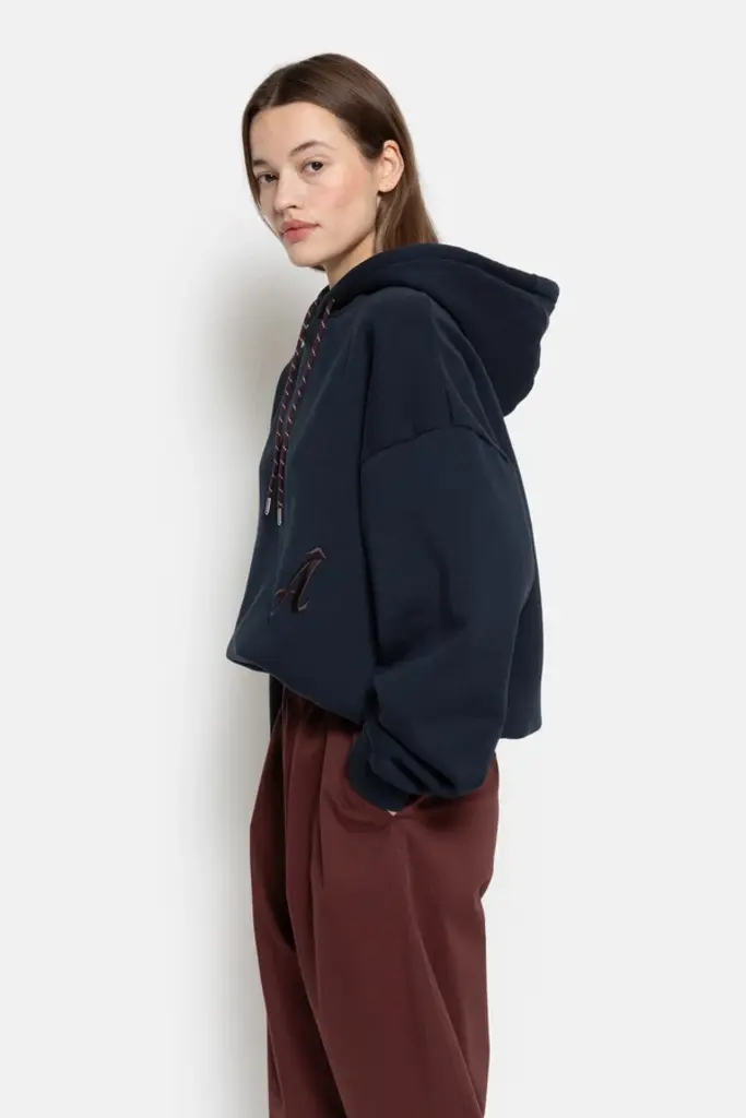Hooded sweater navy
