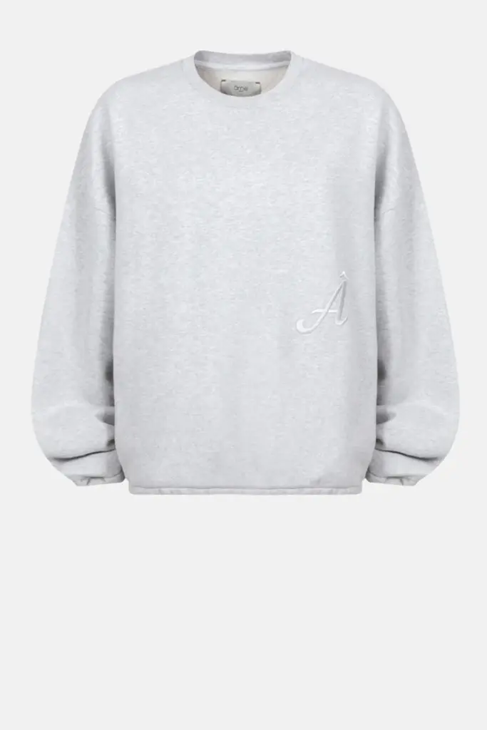 Grey sweatshirt drawstring
