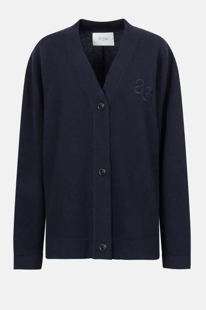 Navy knit cardigan
