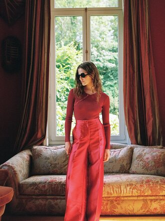 Collectors Club Red organza trousers