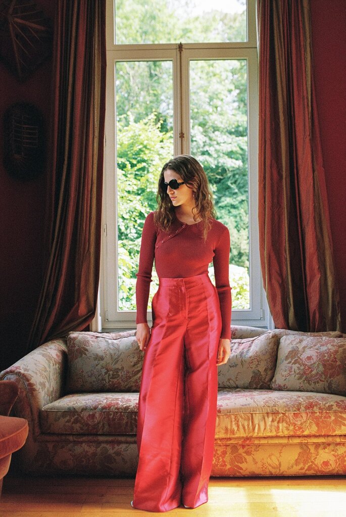 Collectors Club Red organza trousers