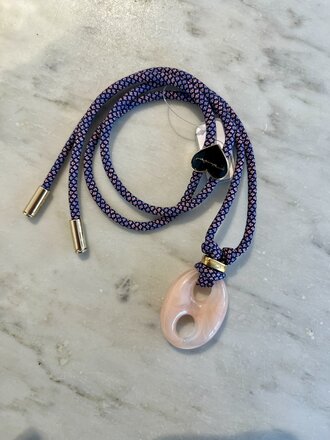 Nilu Pig necklace purple&pink