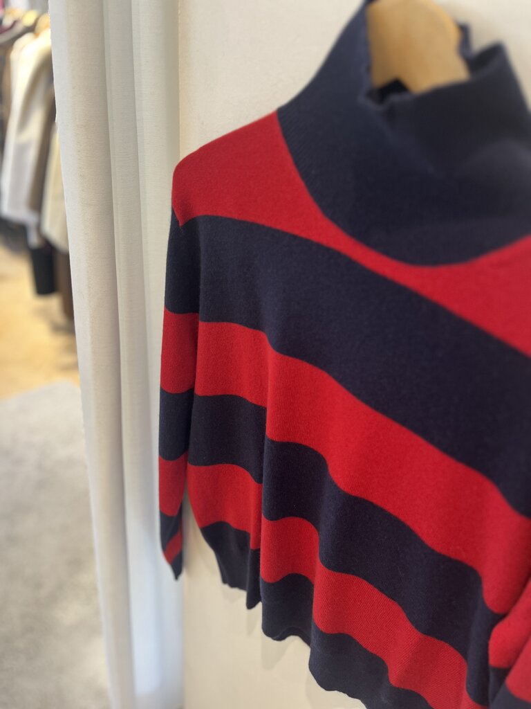 Collectors Club Cashmere pullover red navy