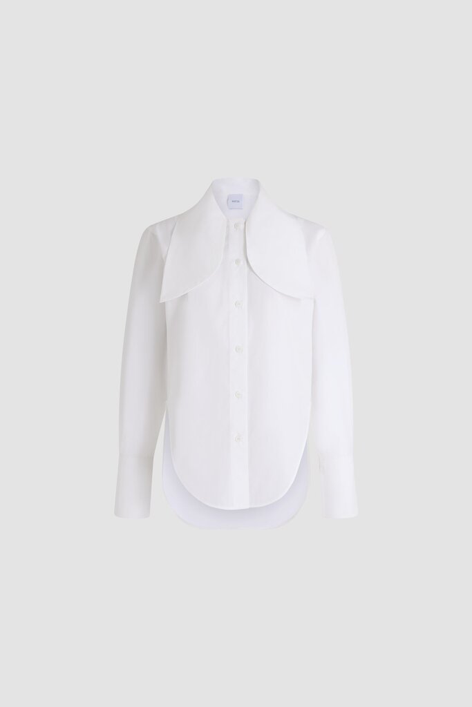 Patou Bow collar blouse white