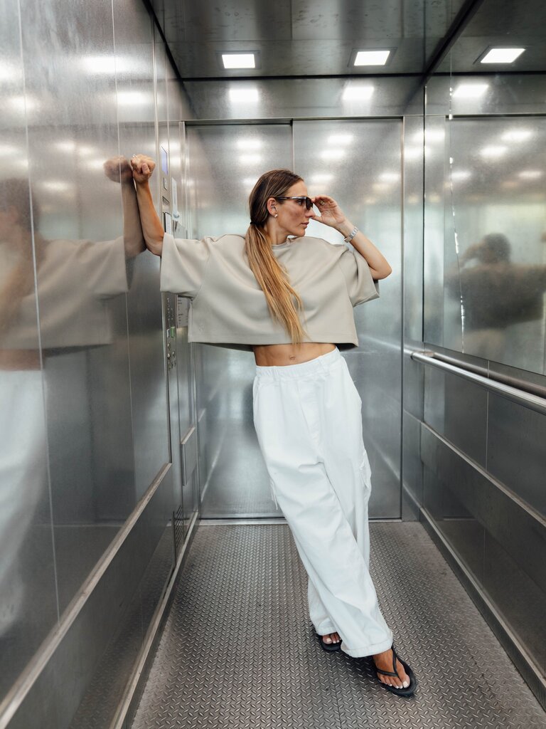 Rhune Ibbe Boxy Oversized Tee Beige