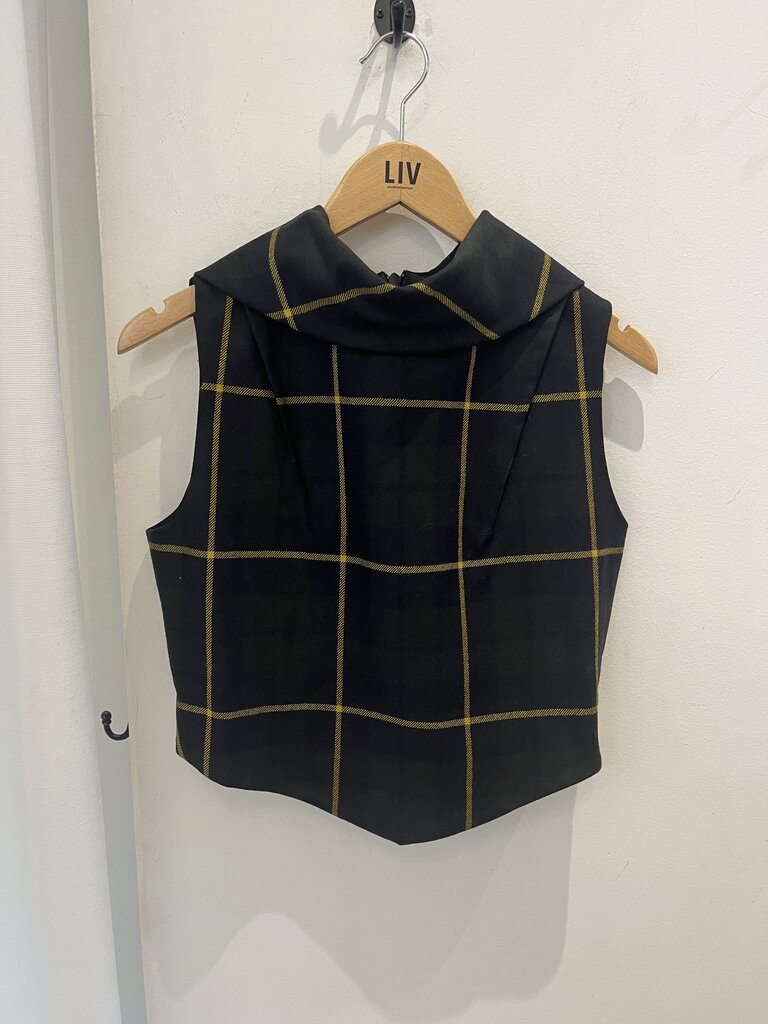 Patou Sleeveless tartan top