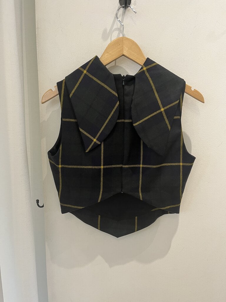 Patou Sleeveless tartan top