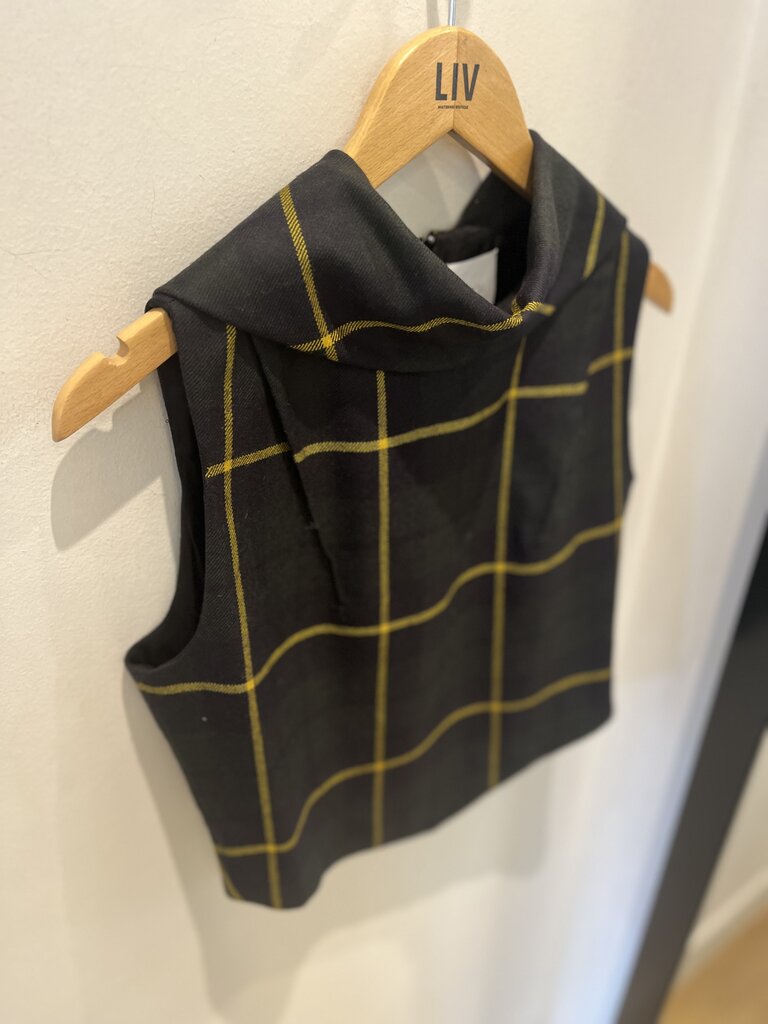 Patou Sleeveless tartan top