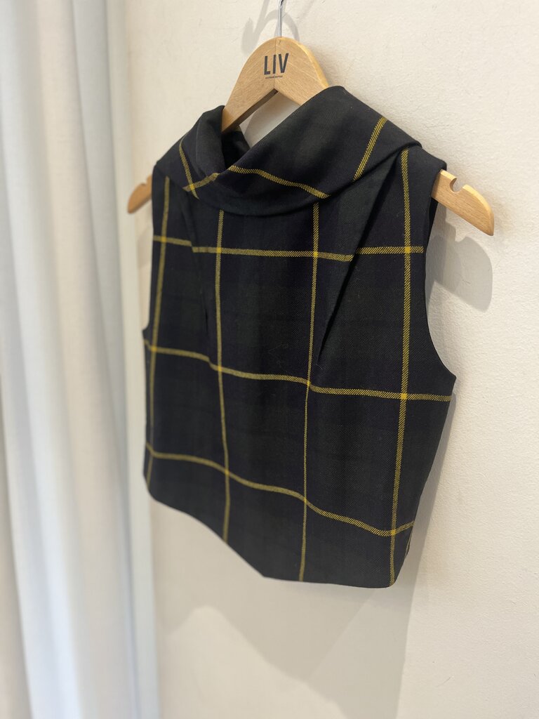 Patou Sleeveless tartan top