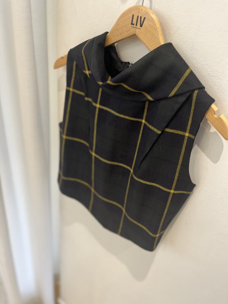 Patou Sleeveless tartan top