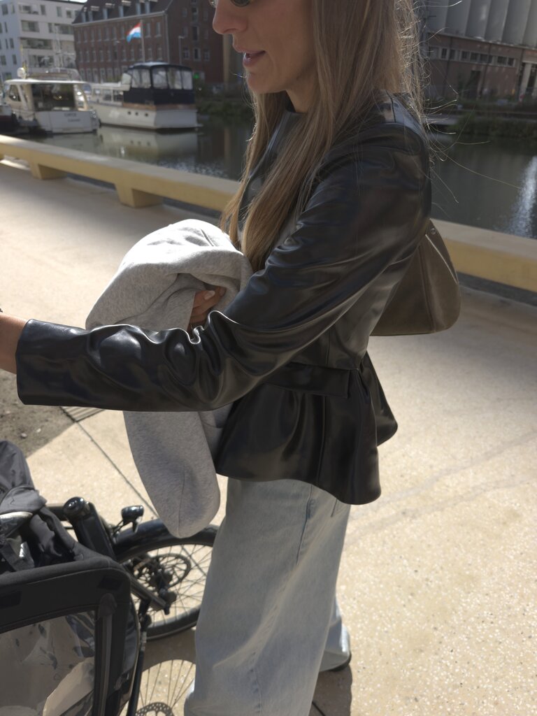 Rhune Ida Long Sleeves Leather Black