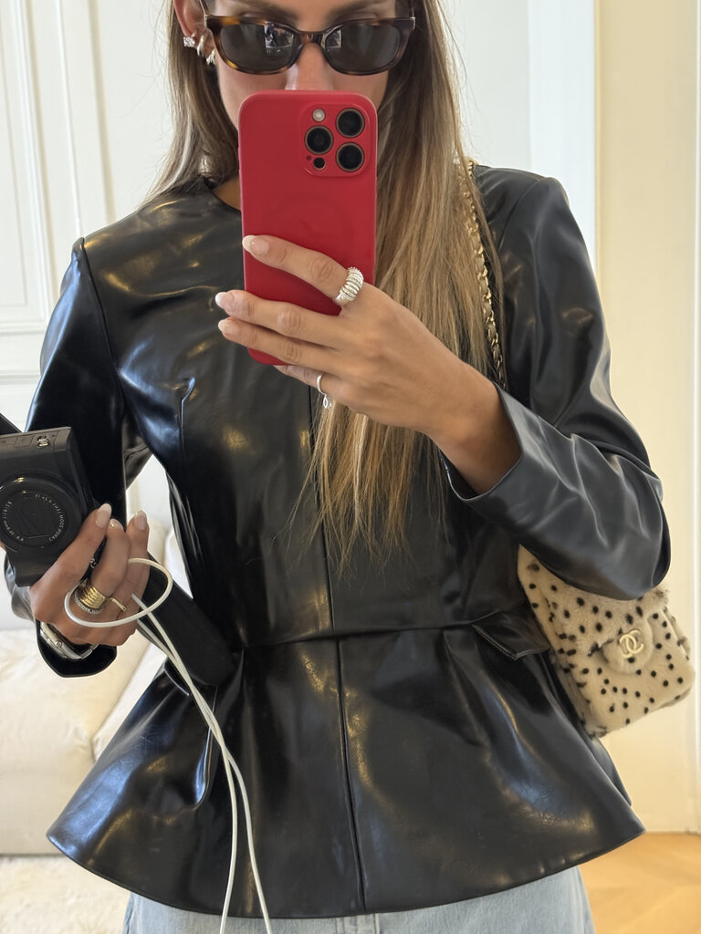 Rhune Ida Long Sleeves Leather Black