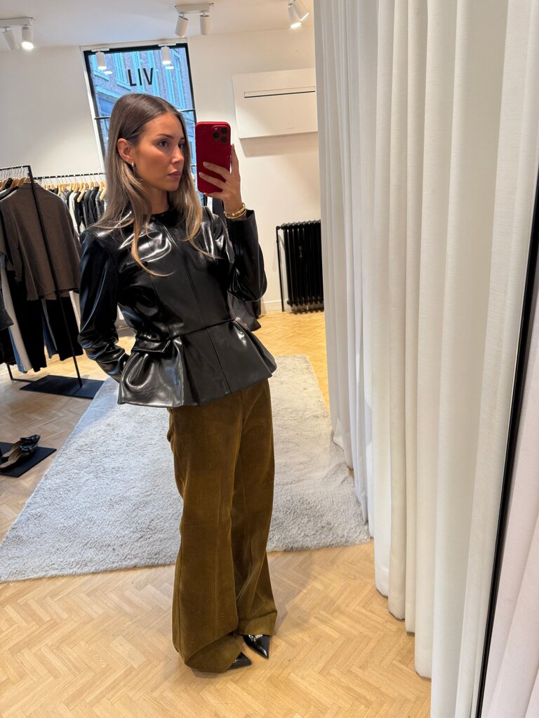 Rhune Ida Long Sleeves Leather Black