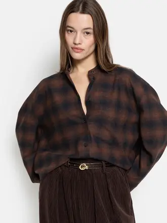 Brown check shirt