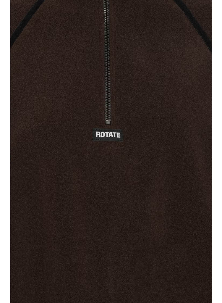 Rotate Brown fleece zip pullover