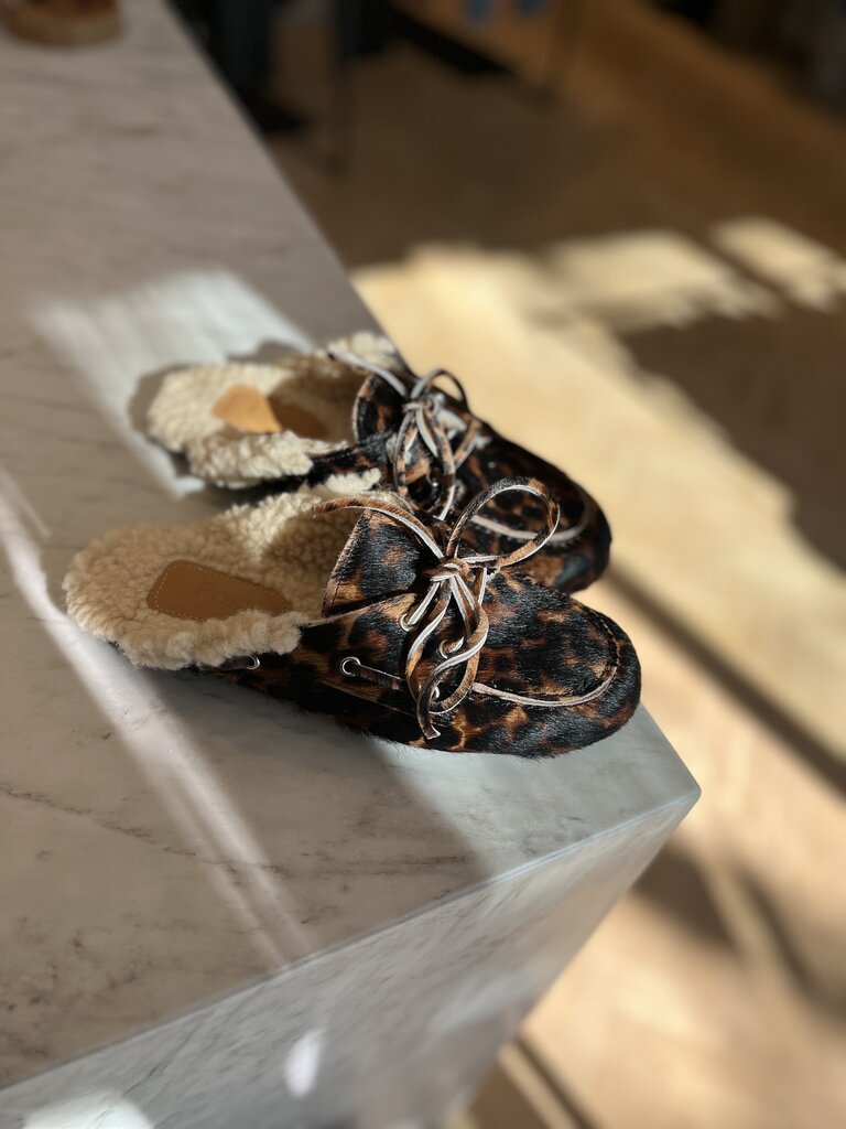 Posa Mule loafer fur leopard