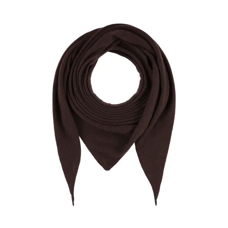 Raff Triangle cashmere scarf coffee