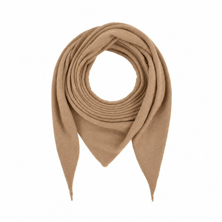 Raff Triangle cashmere scarf camel