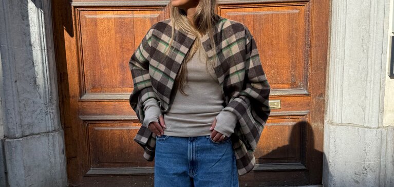 Studio Clique Wool tartan jacket