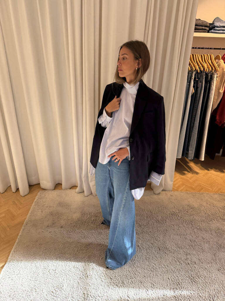 Blazer with shirt attached