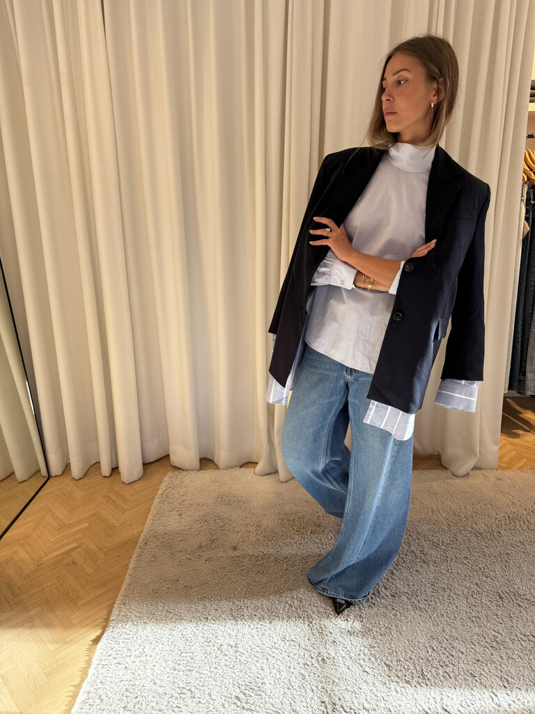 Blazer with shirt attached