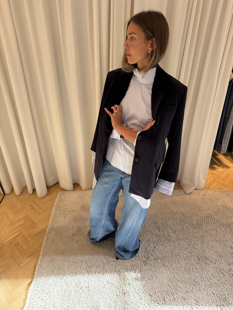 Blazer with shirt attached