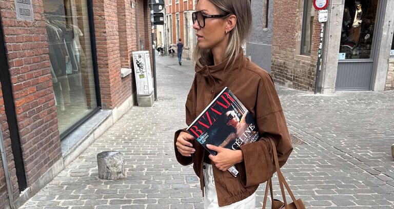 Rhune Jessy jacket faux suede brown