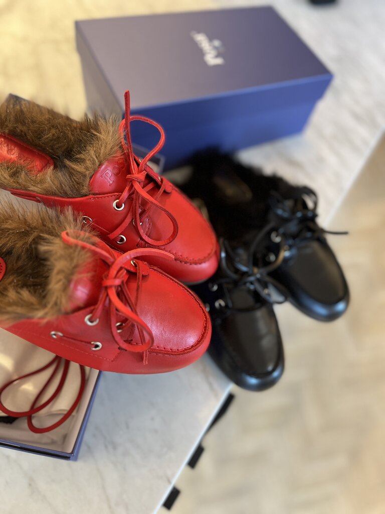 Posa Mule loafer hairy red