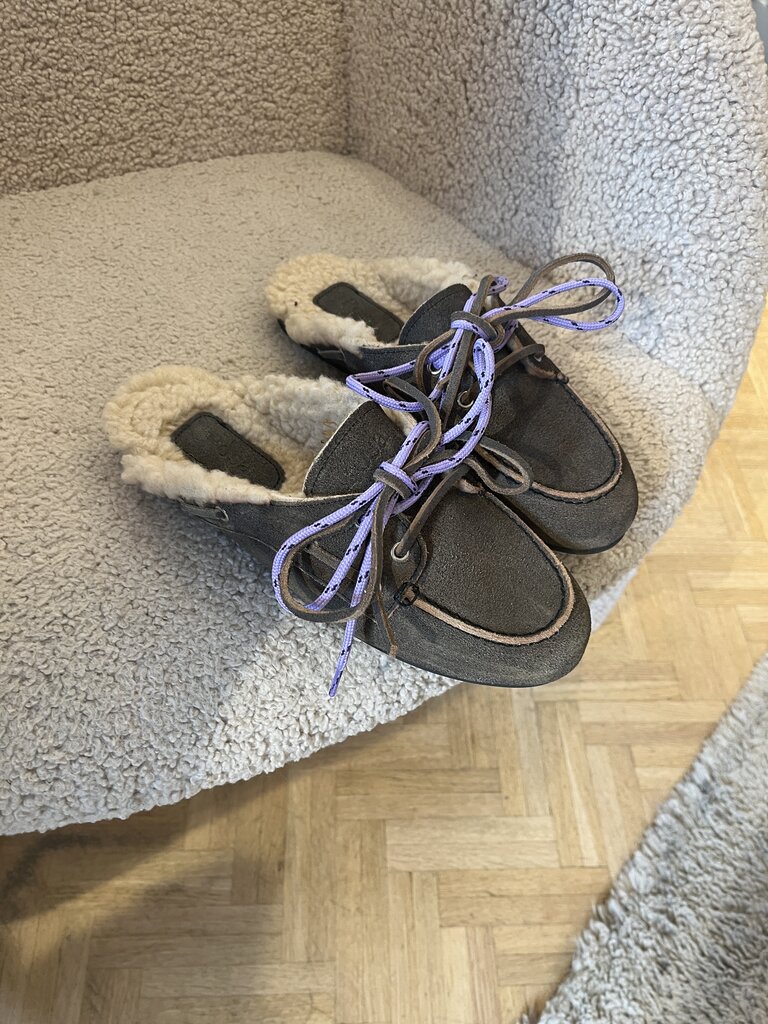 Posa Mule loafer fur taupe