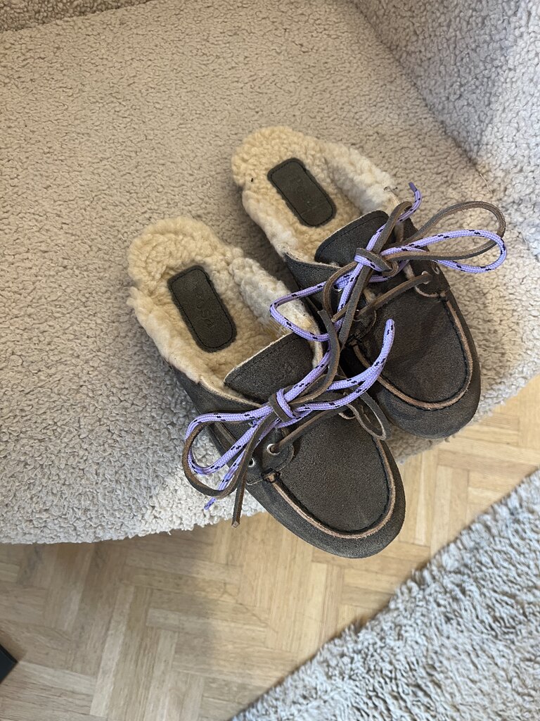 Posa Mule loafer fur taupe