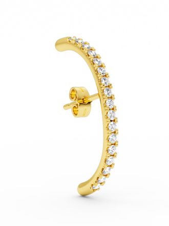 Billion Avenue Long diamond hug ear stud