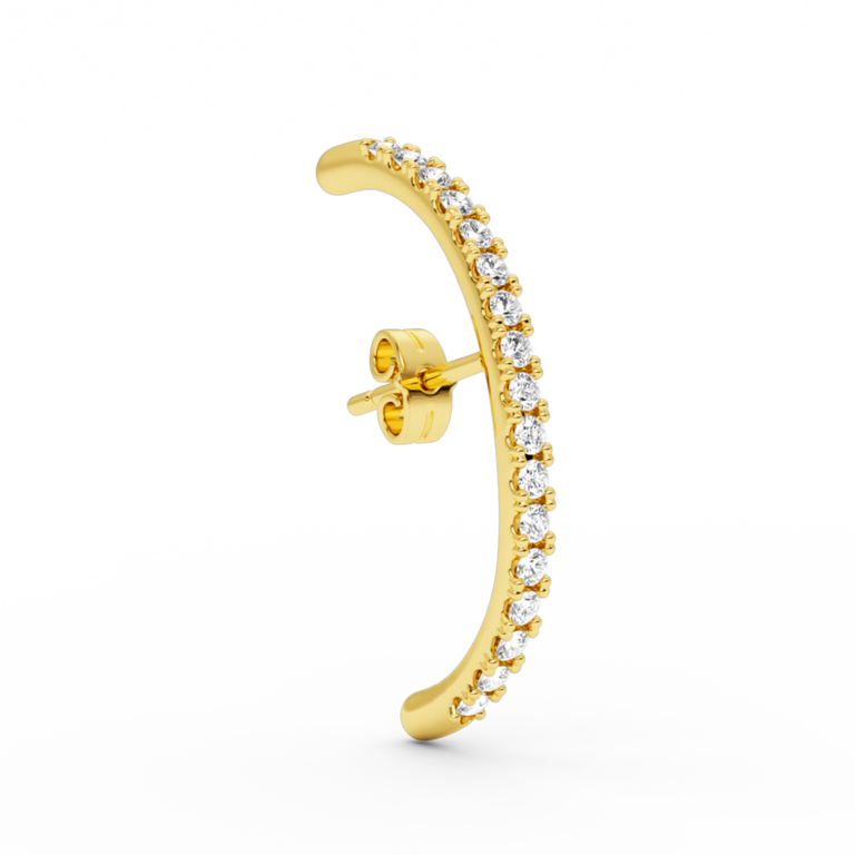Billion Avenue Long diamond hug ear stud