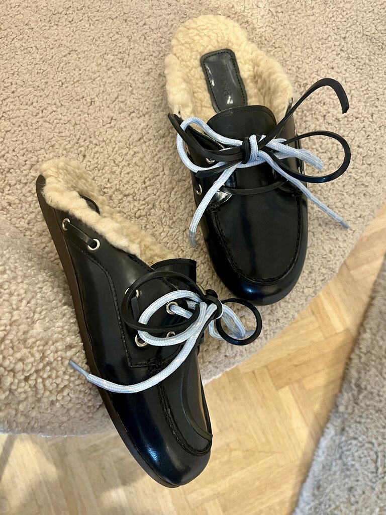 Posa Mule loafer fur navy