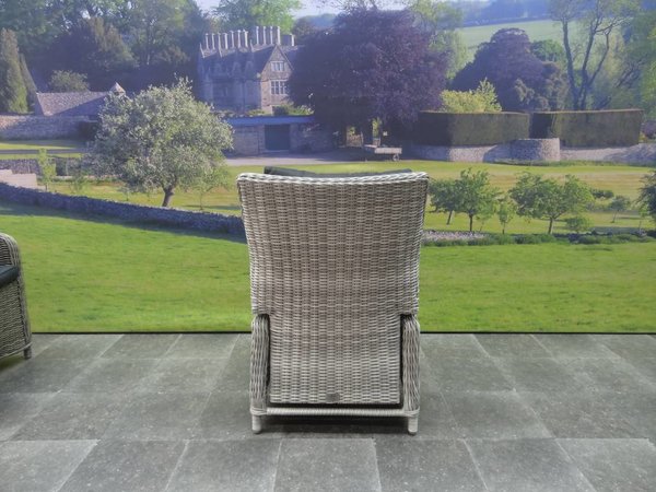 AVH-Collectie Bilbao dining tuinstoel verstelbaar wit grijs