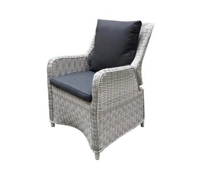 AVH-Collectie Bilbao dining tuinstoel verstelbaar wit grijs