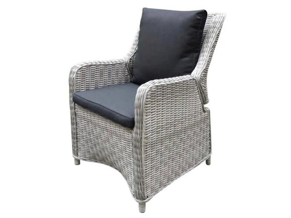 AVH-Collectie Bilbao dining tuinstoel verstelbaar wit grijs