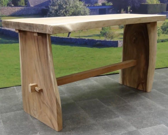 AVH-Collectie Boomstam bartafel 220x70xH110 cm – bladdikte 8 cm 