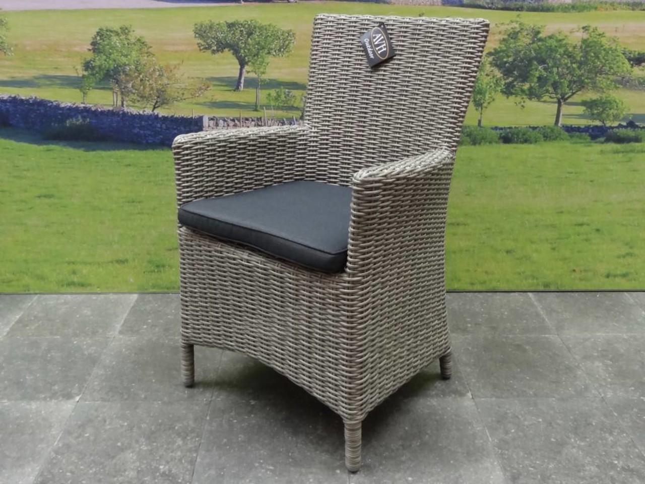 AVH-Collectie Capri dining tuinstoel grijs wicker AVH-Collectie Capri dining tuinstoel grijs wicker