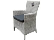 AVH-Collectie Capri dining tuinstoel wit grijs wicker
