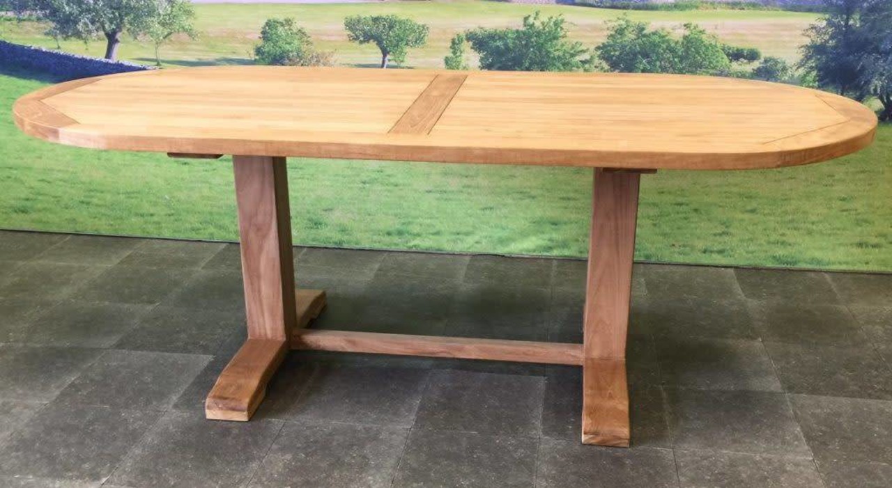 AVH-Collectie Geneva dining tuintafel 220x100xH77,5 cm ovaal teak