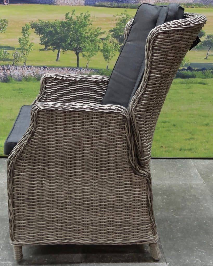 Darwin verstelbare dining stoel natural kobo grey + royal dark grey