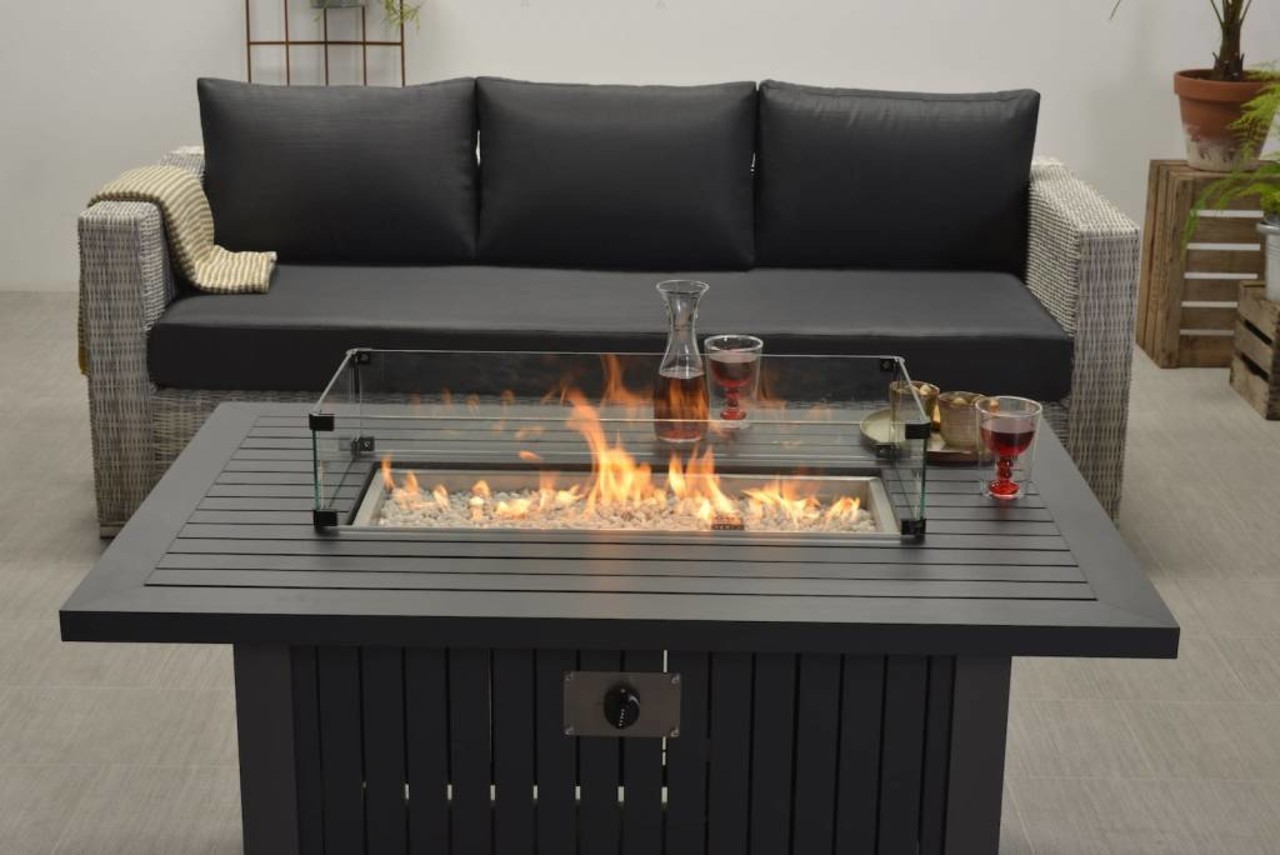 Cozy Living sfeerhaard Albufeira 132x89xH61 cm antraciet Cozy Living sfeerhaard Albufeira 132x89xH61 cm antraciet