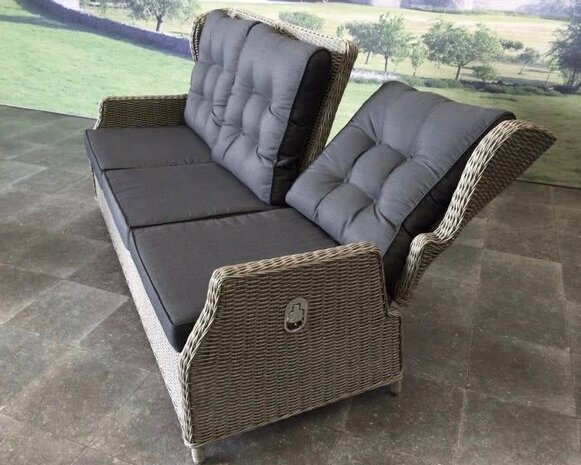 AVH-Collectie Ibiza 3-zitsbank verstelbaar grijs