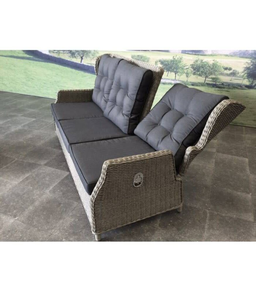 AVH-Collectie Ibiza 3-zitsbank verstelbaar grijs