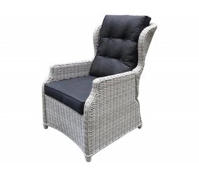 AVH-Collectie Ibiza XL lounge tuinstoel verstelbaar wit grijs