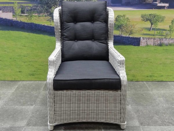 AVH-Collectie Ibiza XL lounge tuinstoel verstelbaar wit grijs