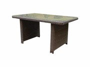 AVH-Collectie Ibiza XL lounge-diningtafel 140x80xH70 cm grijs