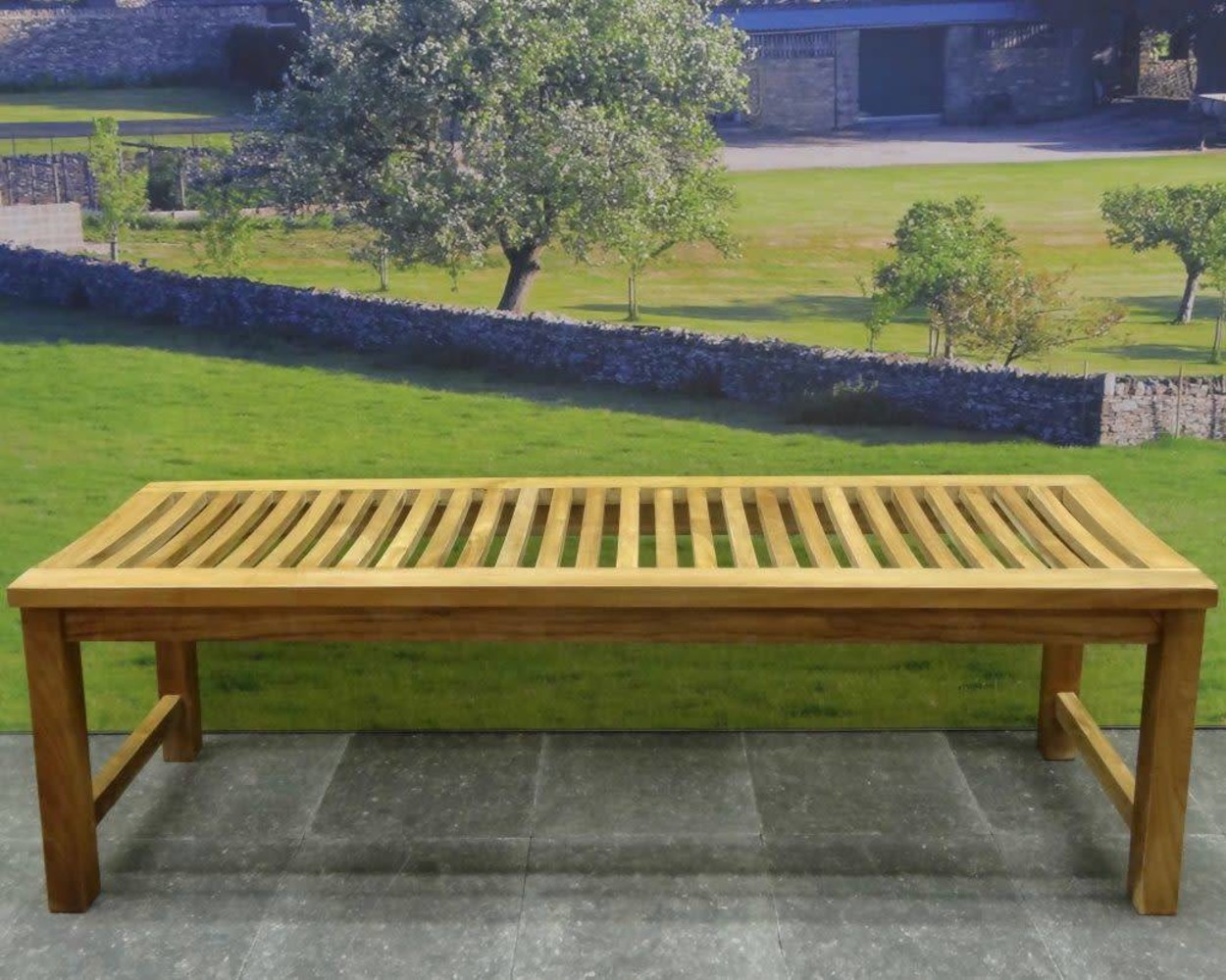 AVH-Collectie Javaan tuinbank 150x45xH46 cm teak AVH-Collectie Javaan tuinbank 150x45xH46 cm teak