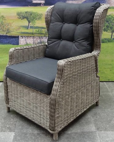 AVH-Collectie Ibiza lounge tuinstoel verstelbaar grijs AVH-Collectie Ibiza lounge tuinstoel verstelbaar grijs