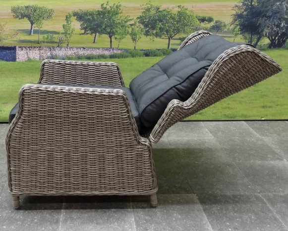 AVH-Collectie Ibiza lounge tuinstoel verstelbaar grijs AVH-Collectie Ibiza lounge tuinstoel verstelbaar grijs